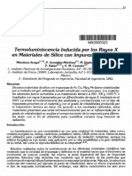 Termoluminiscencia Inducida Por Los Rayos X en Materiales de Sílice Con Impurezas Metálicas