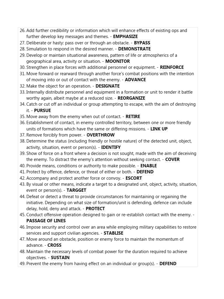 Military Operations Terminology Guide | PDF | International Relations ...