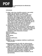 Normas para a apresentação de referências bibliográfica1