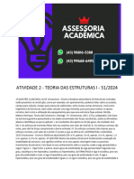 5388 Assessoria Atividade 2 - Teoria Das Estruturas I - 51 2024