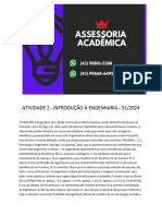 5388 Assessoria Atividade 2 - Introdução À Engenharia - 51 2024