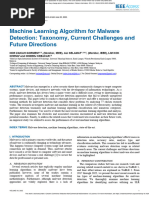 Machine Learning Algorithm For Malware Detection T