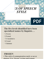 Types of Speech Style Power