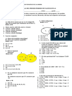 Examen Final Matematicas Grado 4°