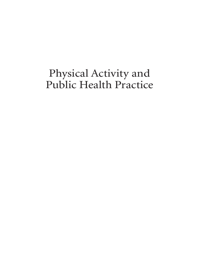 Vdoc - Pub - Physical Activity and Public Health Practice | PDF