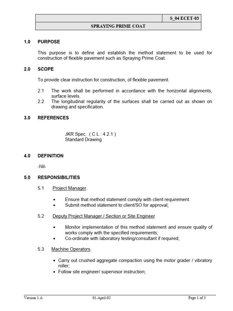 17 Spraying Prime Coat PDF Road Surface Specification