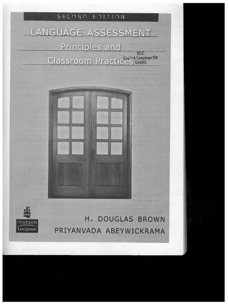 Brown Abeywickrama (2010) Principles of Language Assessment. Chapter 1 ...
