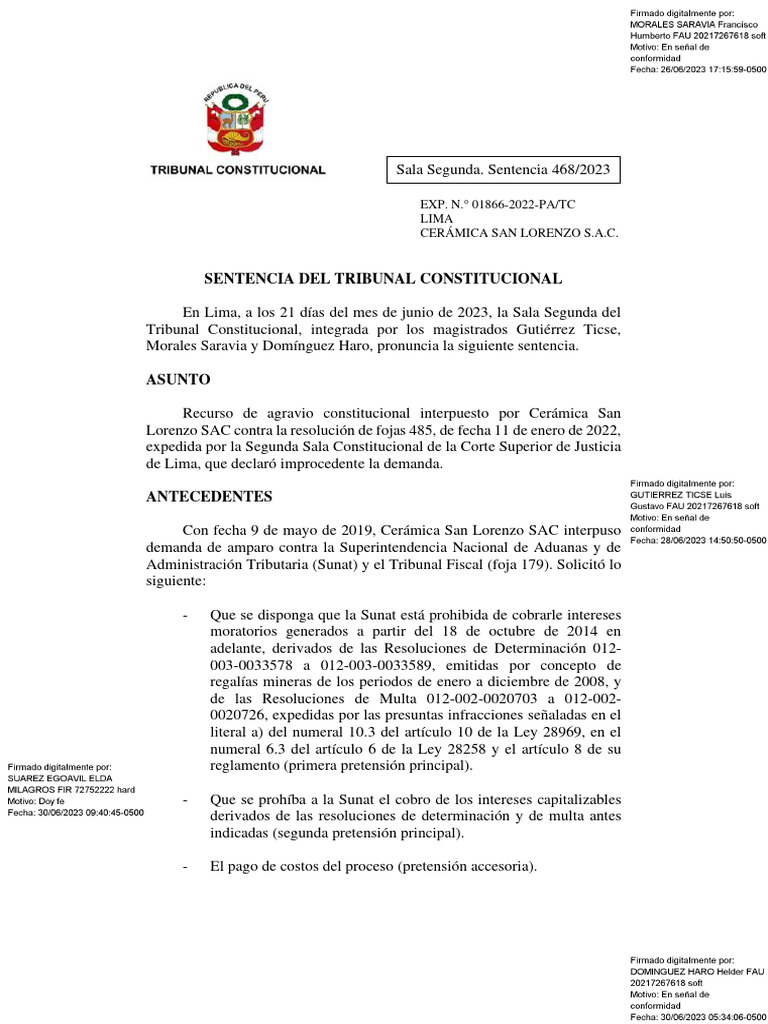 Sentencia TC | PDF | Ley procesal | Sentencia (ley)