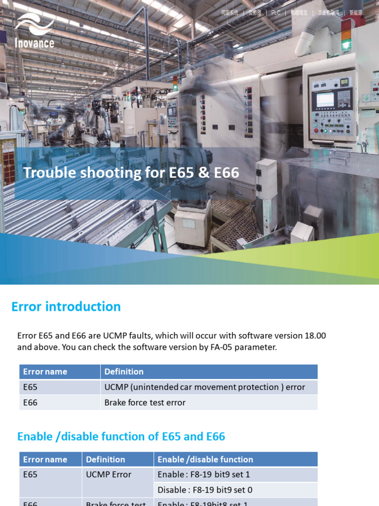 Troubleshooting E65 & E66 Errors | PDF
