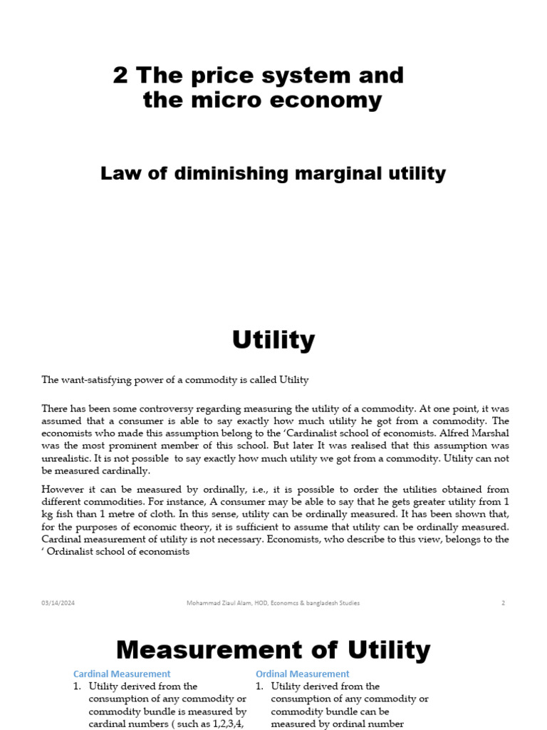 Understanding Utility in Microeconomics | PDF | Utility | Economics