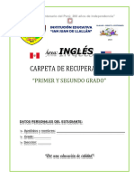 Carpeta de Recuperación - English 1° y 2° Secundaria PDF