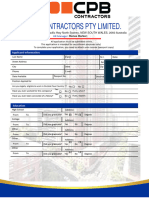 CPB Contractors Pty Limited Application Form