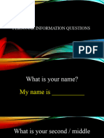 Personal Information Questions (7332)