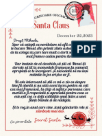 Red and Cream Vintage Christmas Santa Letter