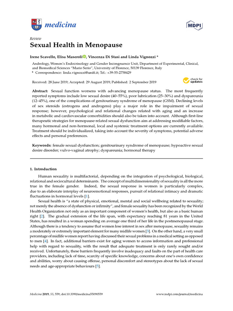 Menopause and Sexual Health Insights | PDF | Hormone Replacement ...