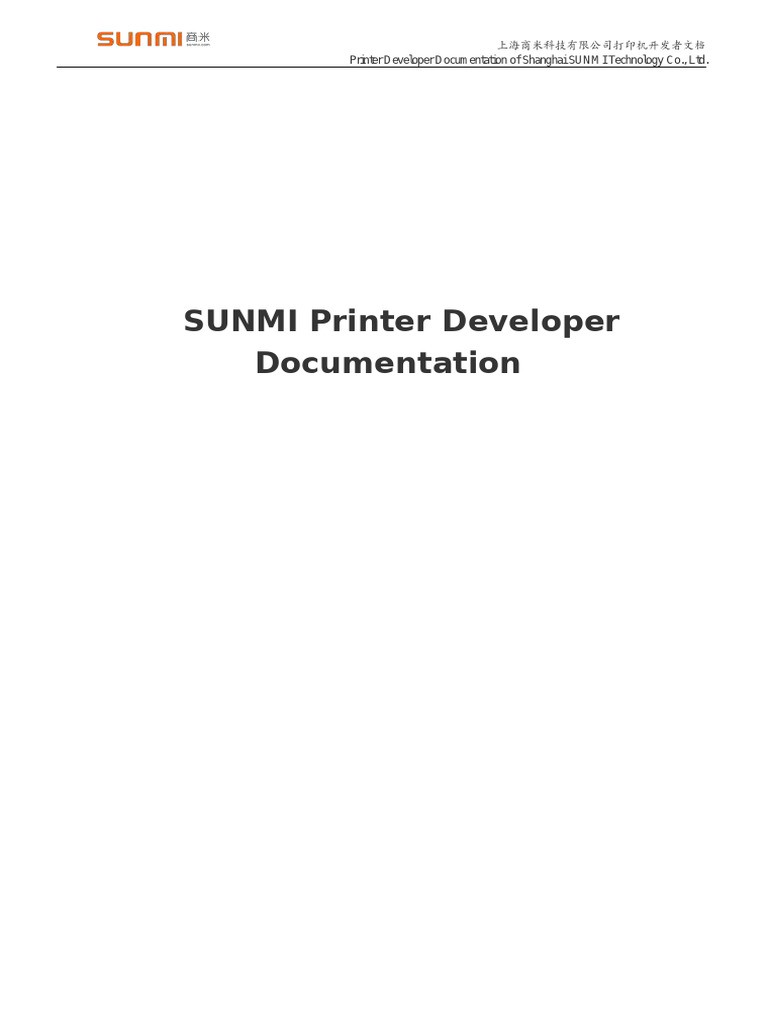 SUNMI Printer SDK Developer Guide | PDF | Callback (Computer ...