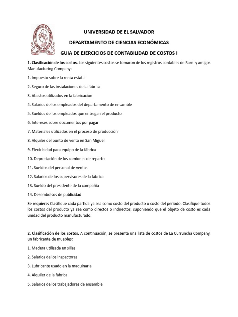 Clasificación y Cálculo de Costos en Empresas | PDF | Costo | Contabilidad