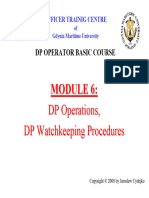 MODULE 6 - DP Operations - DP Watchkeeping Procedures