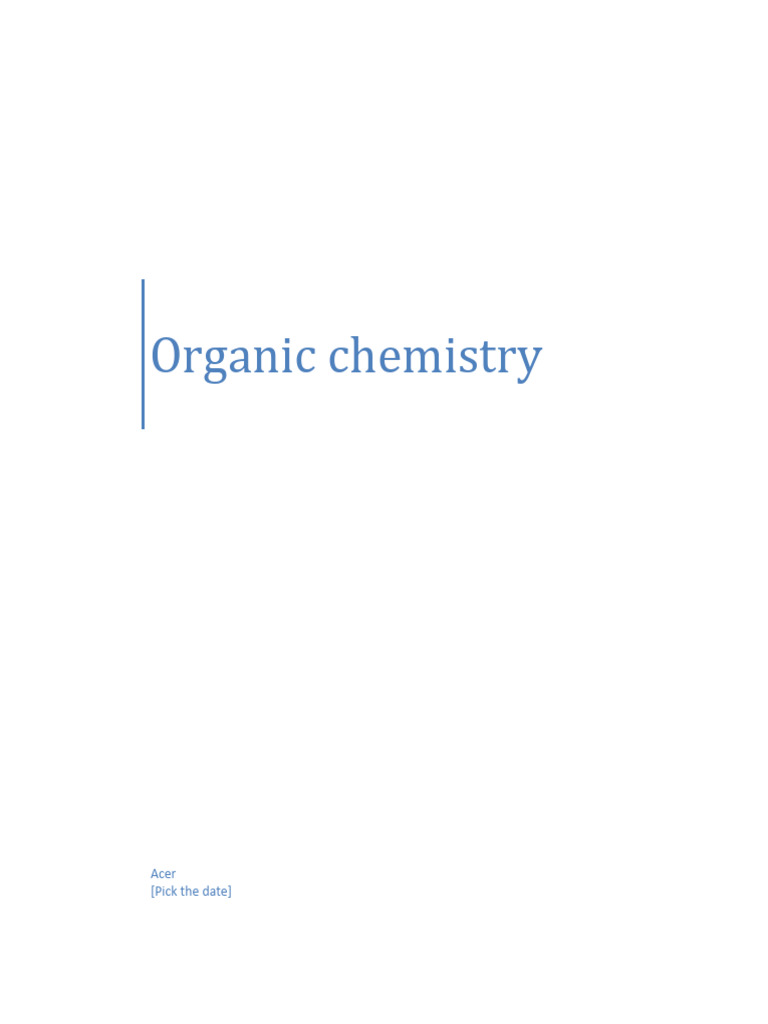 Organic Chemistry 1 Pdf Chemical Bond Chemistry