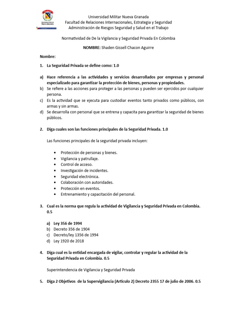 Normativa de Seguridad Privada en Colombia | PDF | Valores | Justicia