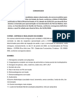 Comunicado: Copem - Entrega E Realização de Exames