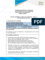 Guía de Actividades y Rúbrica de Evaluación - Unidad 1 - Tarea 1 - Reconocimiento Del Tema