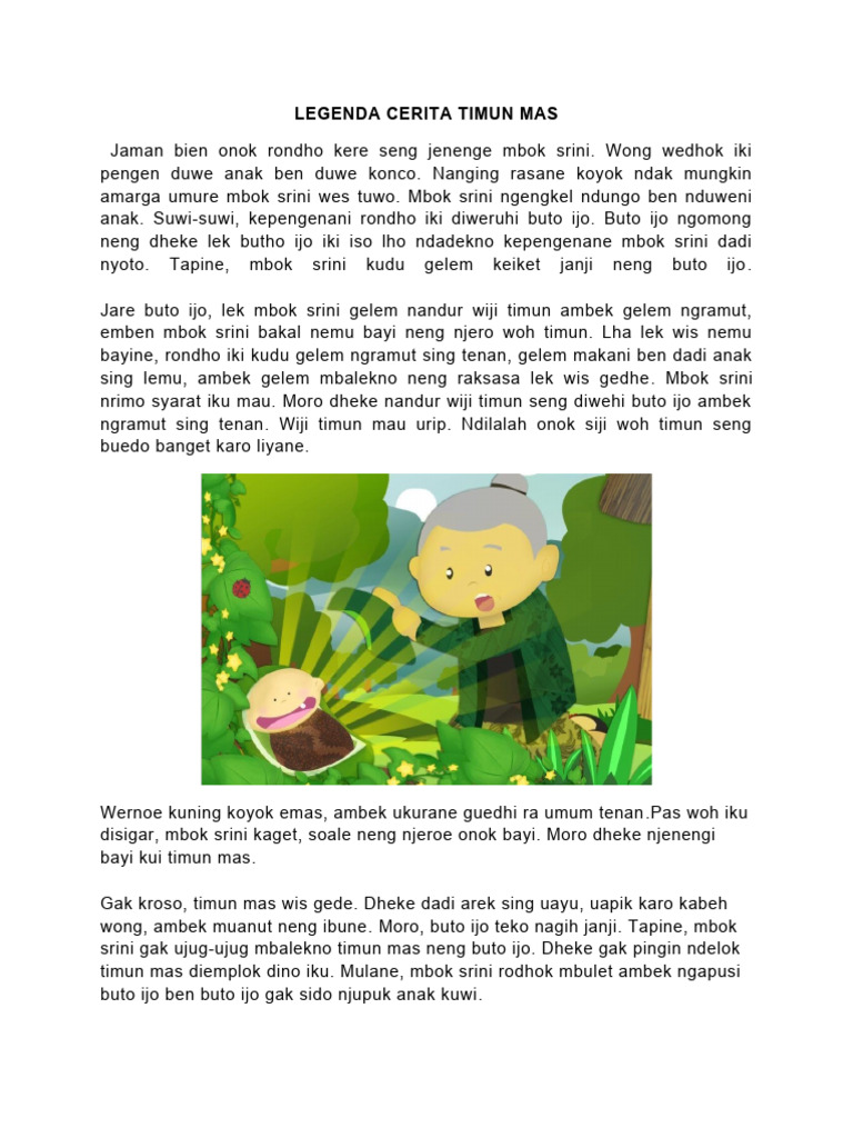 Legenda Cerita Timun Mas | PDF