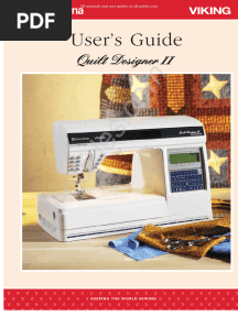Husqvarna/Viking Quilt Designer II Sewing Machine Instruction Manual