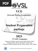 2023 VCE CCAFL Exam Preparation Booklet