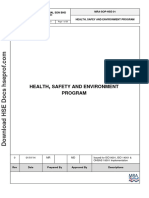 Health, Safety and Environment - Program