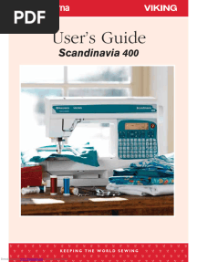 Husqvarna/Viking Scandinavia 400 Sewing Machine Instruction Manual