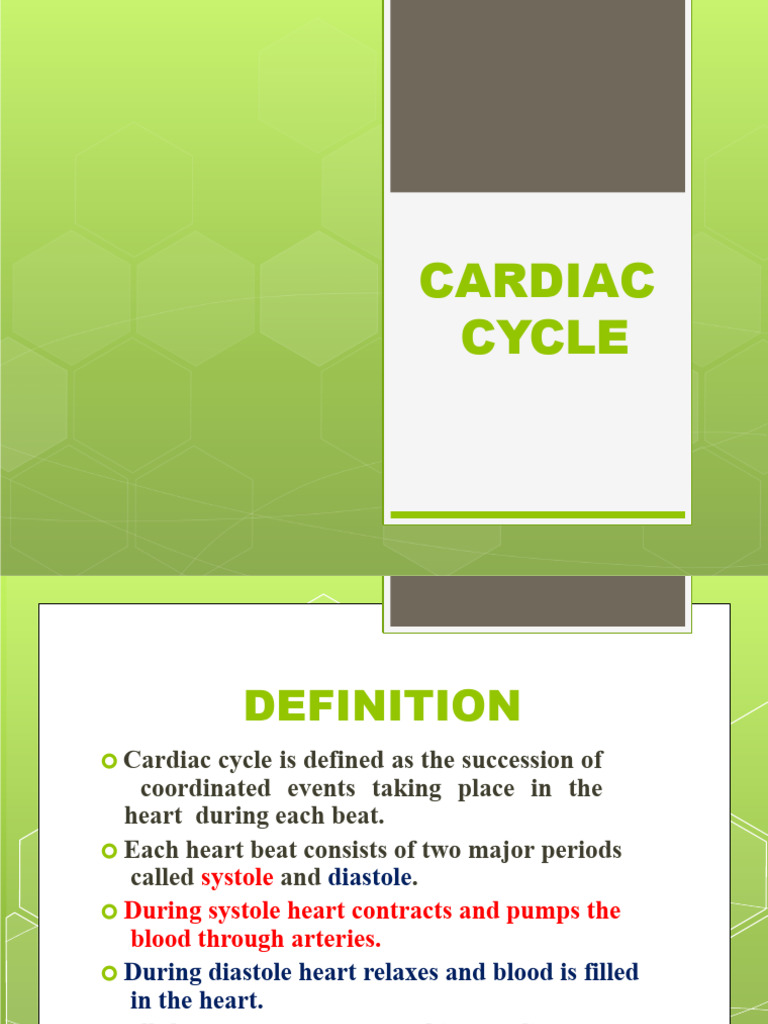 Cardiac Cycle | PDF | Diastole | Ventricle (Heart)