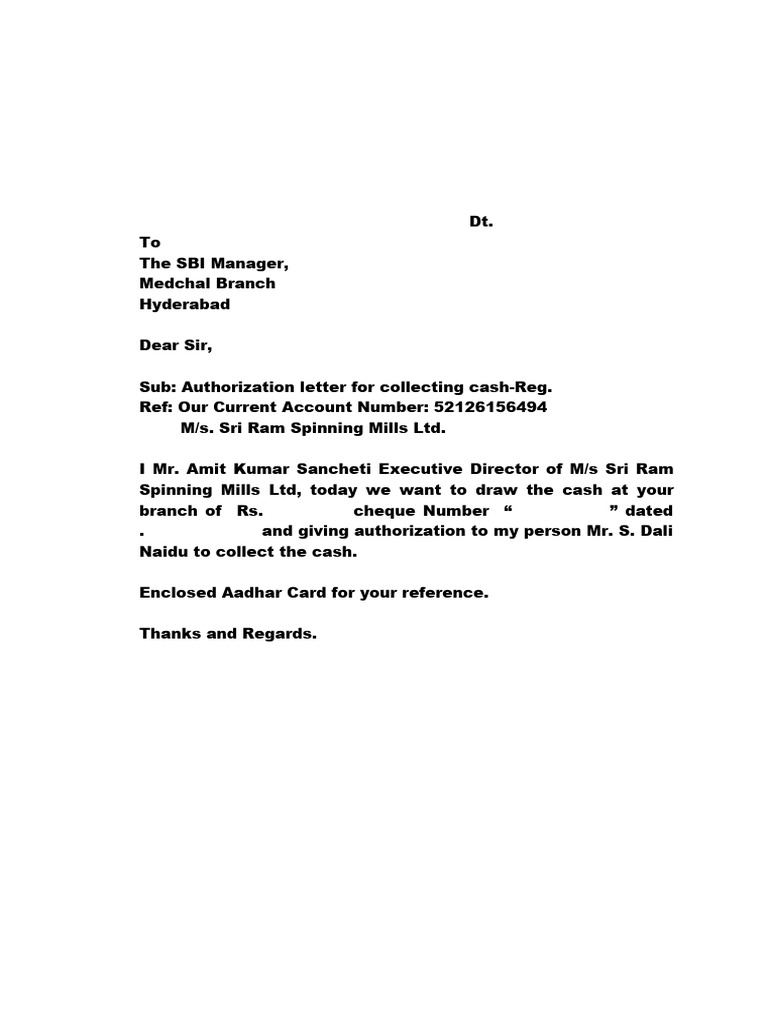 Bank Letter | PDF