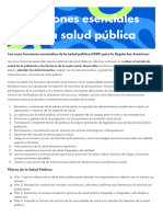 Las Once Funciones Esenciales de La Salud Pública (FESP) para La Región Las Américas