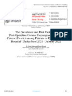 The Prevalence and Risk Factors of Post-Operative Corneal Decompensation After Cataract Extract Among Patients in Khartoum Eye Hospital - Sudan June 2021 - January 2022