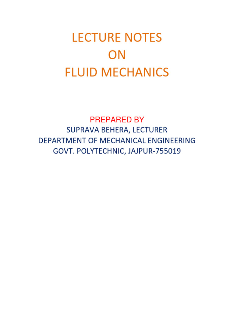 Lecture 23 Pdf Buoyancy Fluid Mechanics