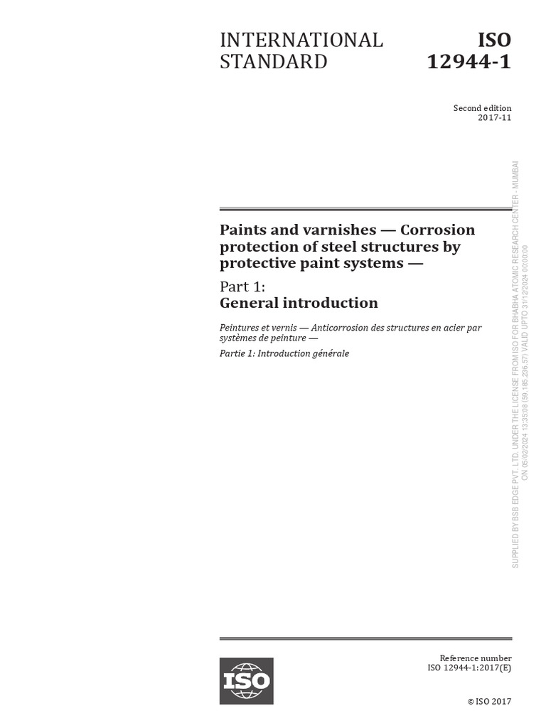 Iso 12944 2017 1 | PDF | Corrosion | Paint