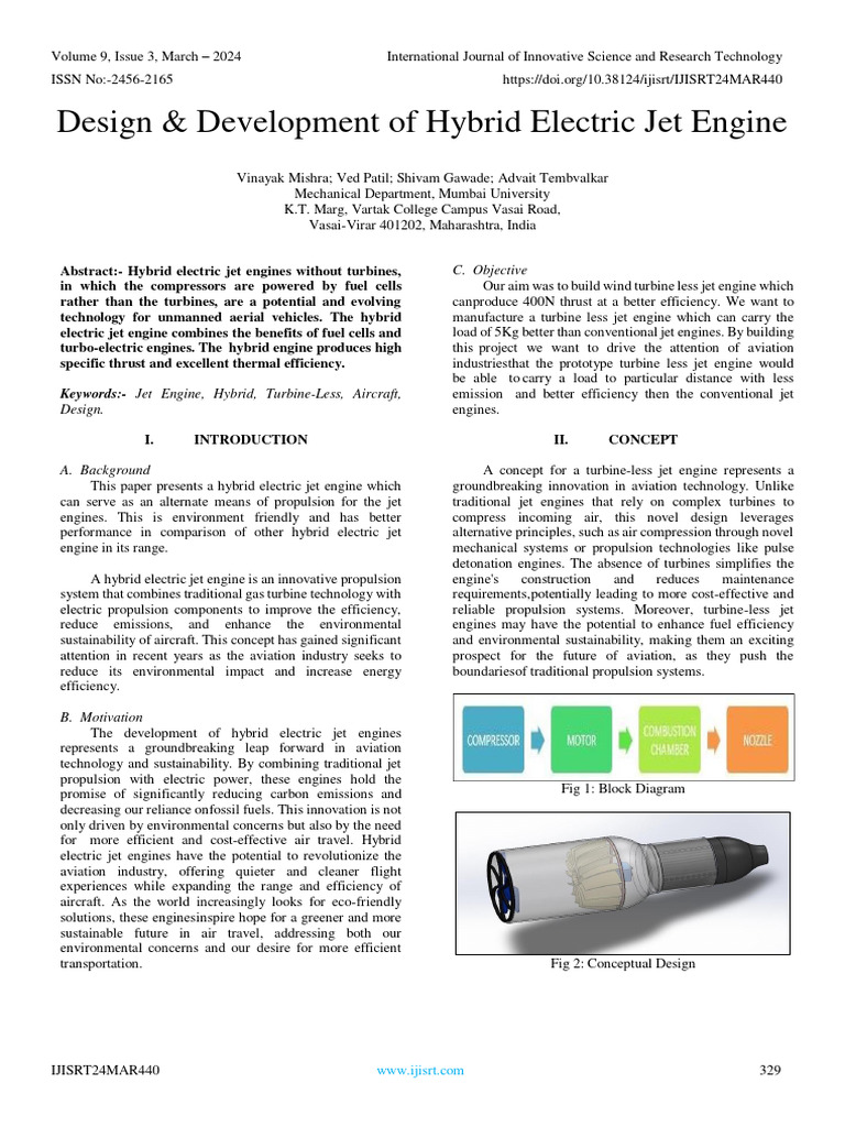 Development of Hybrid Electric Jet Engine | PDF | Electric Motor | Jet ...