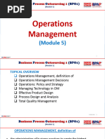 BPO1 Module 5 OPERATIONS MANAGEMENT