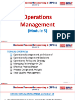 BPO1 Module 5 OPERATIONS MANAGEMENT