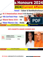 Awards and Honours 2024 Current Affairs