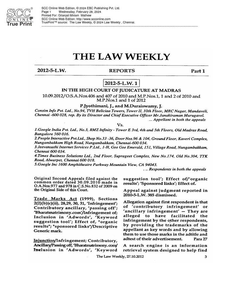 Consim info vs google pdf