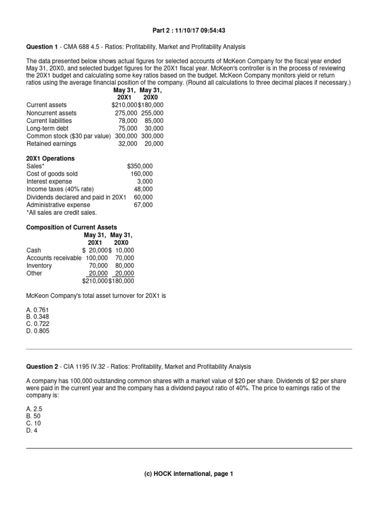 Key Financial Ratios Analysis for 2024 | PDF | Dividend | Stocks