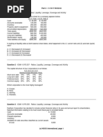 Liquidity, Leverage, Coverage and Activity (LLCA) Ratios