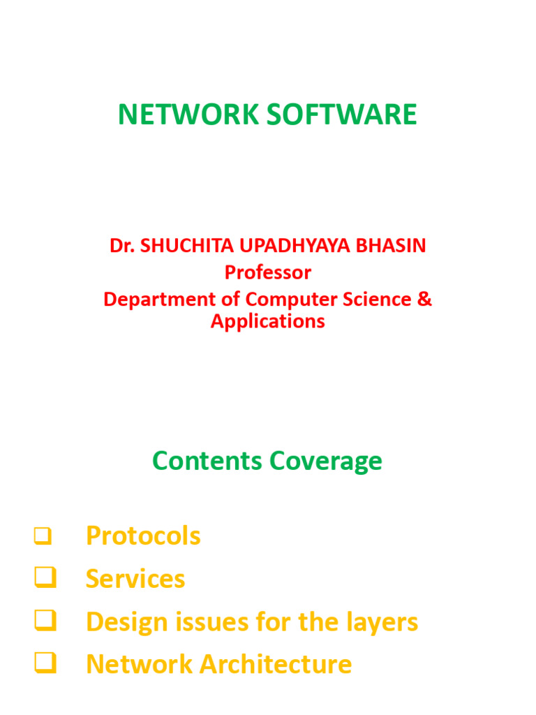 Notes - 1052 - UNIT-I - Lesson 2 - Network Architecture & Design Issues ...