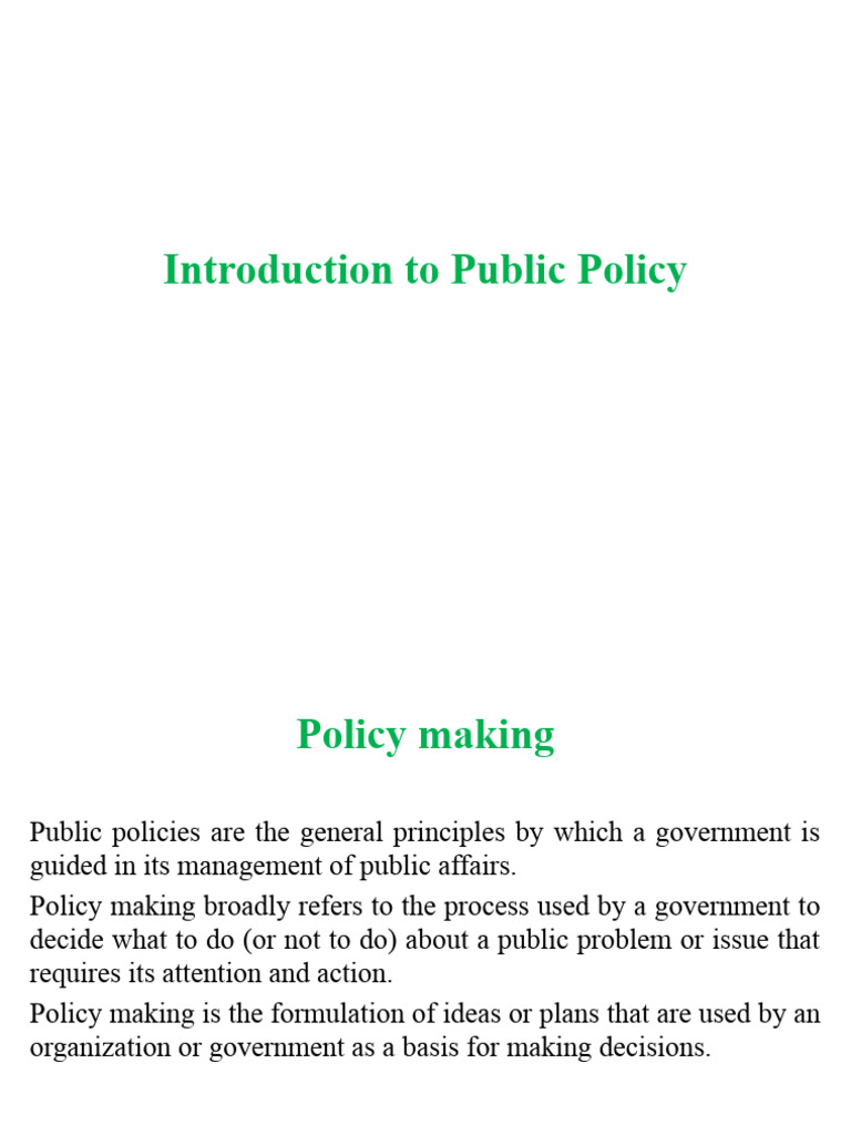 Overview of Rational Policy Making | PDF | Policy | Rationality