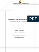 Chapter 1-3 The Influence of Parental Involvement On The Academic Performance of Grade 7 Students in Mathematics