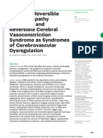 Posterior Reversible Encephalopathy Syndrome and Reversible Cerebral Vasoconstriction Syndrome As Syndromes of Cerebrovascular Dysregulation