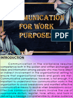 Communication For Work Purposes