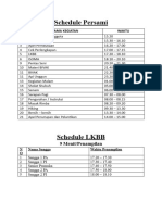 Schedule Persami